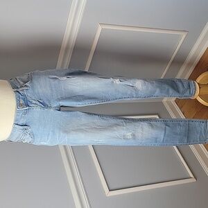 OLD NAVY The Rock Star Light Wash Skinny Distressed Destroyed Stretch Jeans 6L